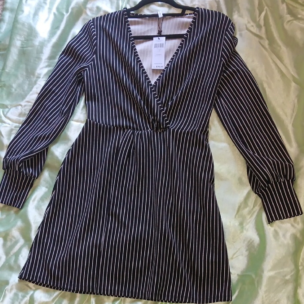 Striped Black and White Dress